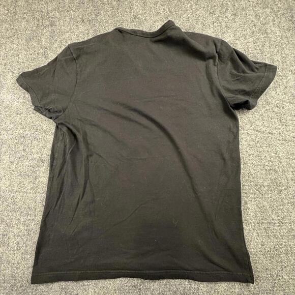 Guess Mens Black Graphic V-Neck T-Shirt XL #1046 - Picture 4 of 7